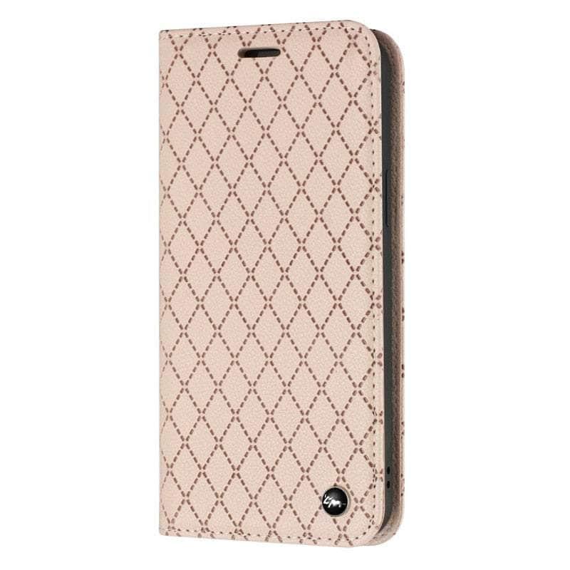 Casebuddy Light Pink / For Galaxy A54 5G Embossing Samsung Galaxy A54 Vegan Leather Wallet