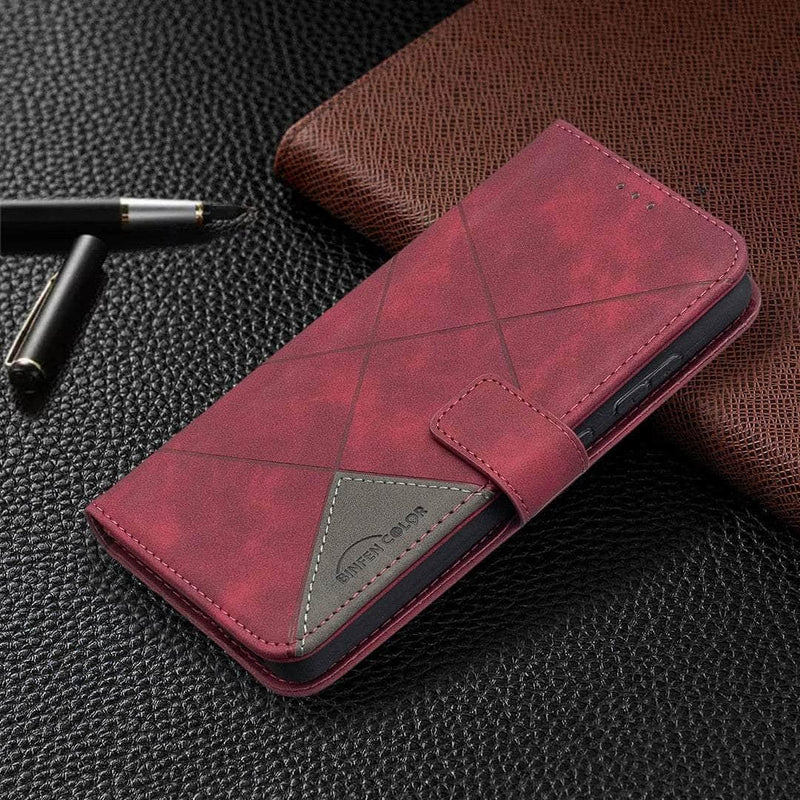 Casebuddy Galaxy A14 / Wine red Galaxy A14 Wallet Flip Leather Case