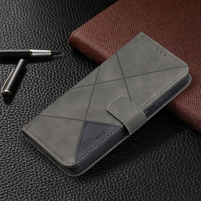 Casebuddy Galaxy A14 / Grey Galaxy A14 Wallet Flip Leather Case