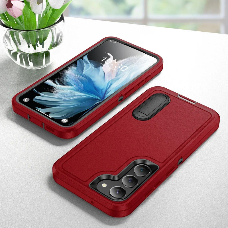 Casebuddy Red / for Galaxy S24 Galaxy S24 Anti-Dust Kickstand Rugged Case