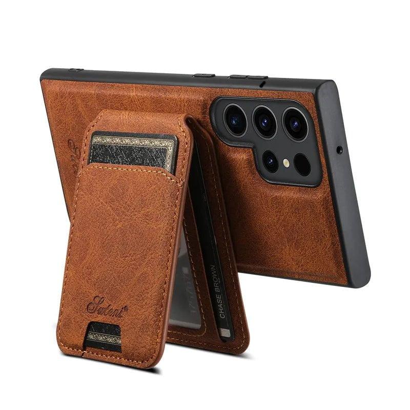 Casebuddy Galaxy S24 Plus Card Holder Vegan Leather Magnetic Pocket