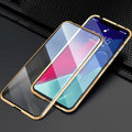 Casebuddy Gold / For S24 Plus Galaxy S24 Plus Magnetic Adsorption Glass Metal Case