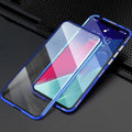 Casebuddy Blue / For S24 Plus Galaxy S24 Plus Magnetic Adsorption Glass Metal Case
