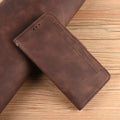 Casebuddy Brown / SAMSUNG S24 Ultra Galaxy S24 Ultra Vegan Leather Card Wallet