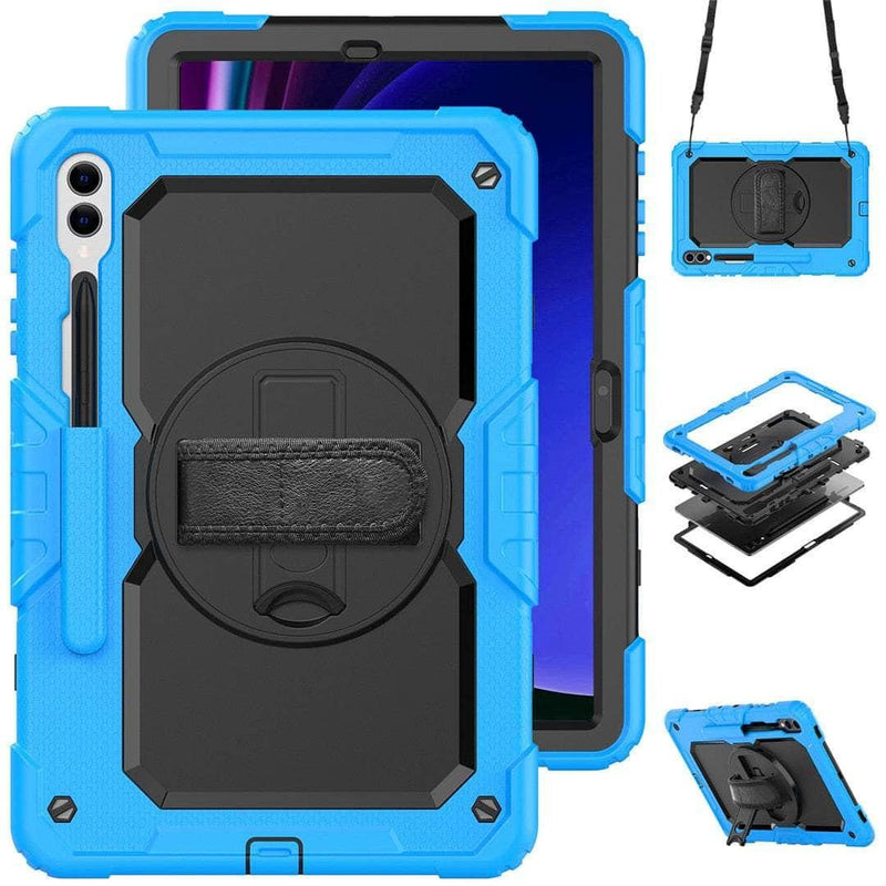 Casebuddy Sky Blue / galaxy tab s9 11 Galaxy Tab S9 Heavy Duty Kickstand Strap Case