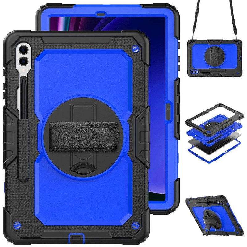 Casebuddy PC DarkBlue / galaxy tab s9 11 Galaxy Tab S9 Heavy Duty Kickstand Strap Case