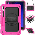 Casebuddy Rose Red / galaxy tab s9 11 Galaxy Tab S9 Heavy Duty Kickstand Strap Case