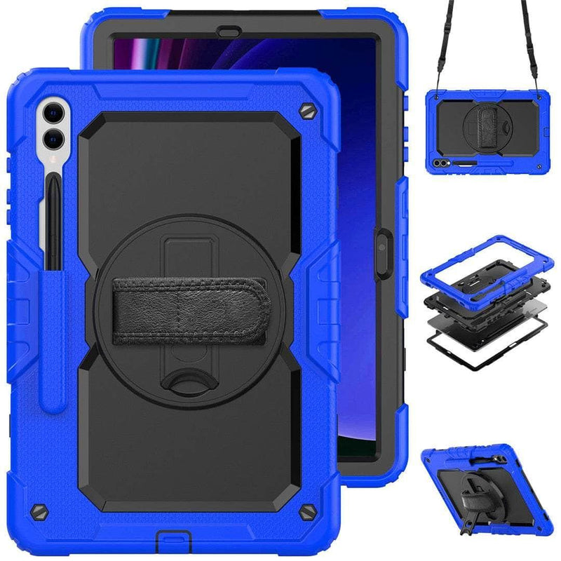 Casebuddy Deep Blue / galaxy tab s9 11 Galaxy Tab S9 Heavy Duty Kickstand Strap Case