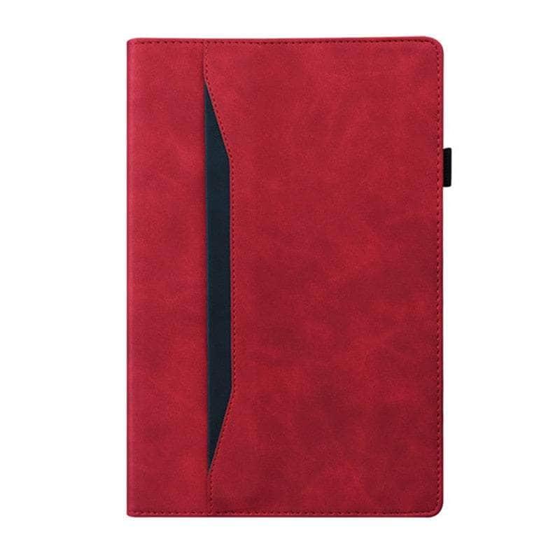 Casebuddy red-business / Tab S9 (11 inch) Galaxy Tab S9 Luxury Vegan Leather Wallet Stand