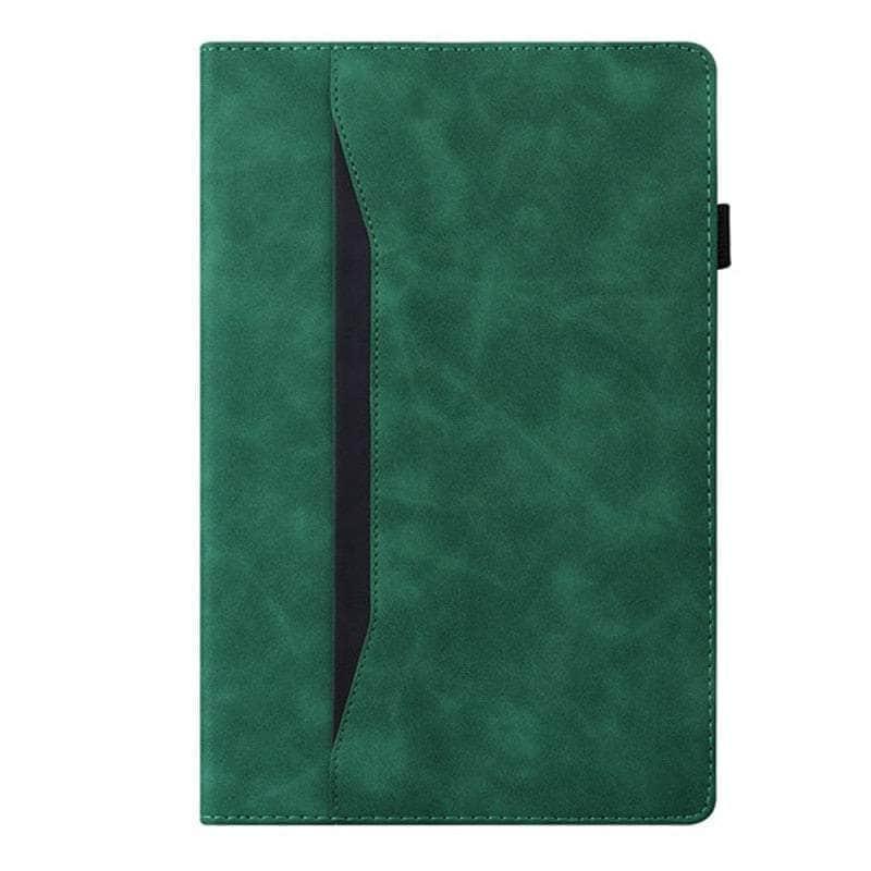 Casebuddy green-business / Tab S9 (11 inch) Galaxy Tab S9 Luxury Vegan Leather Wallet Stand