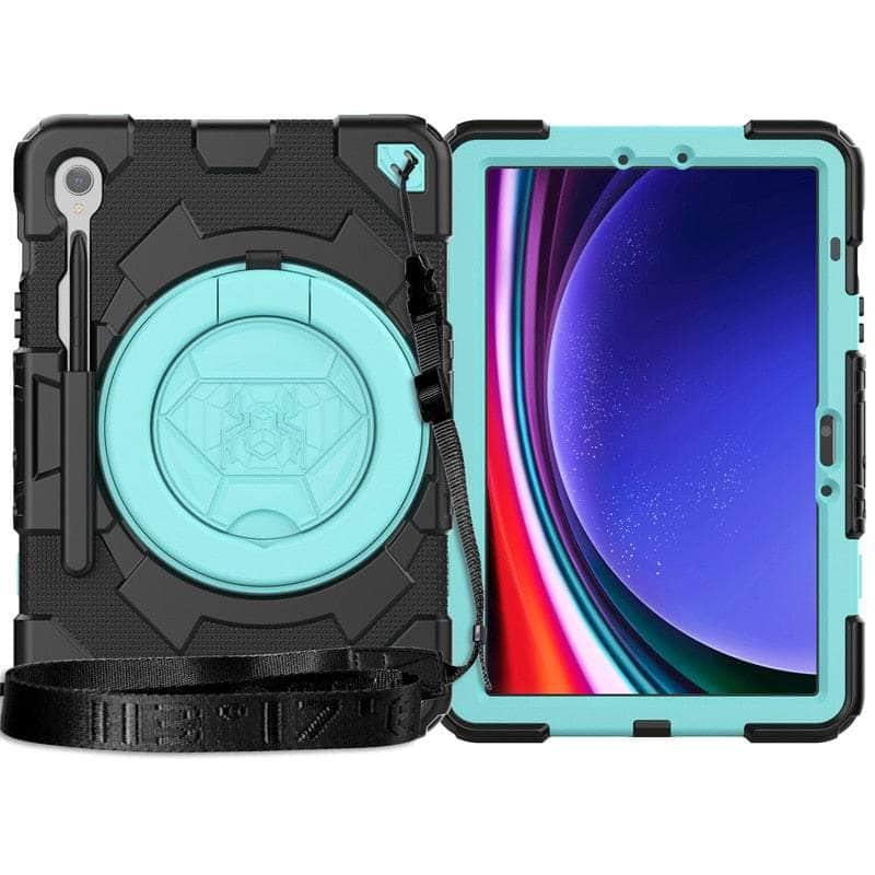 Casebuddy Black-Light Blue / S9 Plus 12.4 inch Galaxy Tab S9 Plus Shockproof Kids Cover