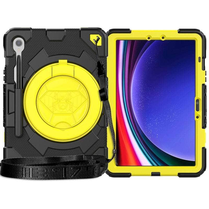 Casebuddy Black-Yellow / S9 Plus 12.4 inch Galaxy Tab S9 Plus Shockproof Kids Cover