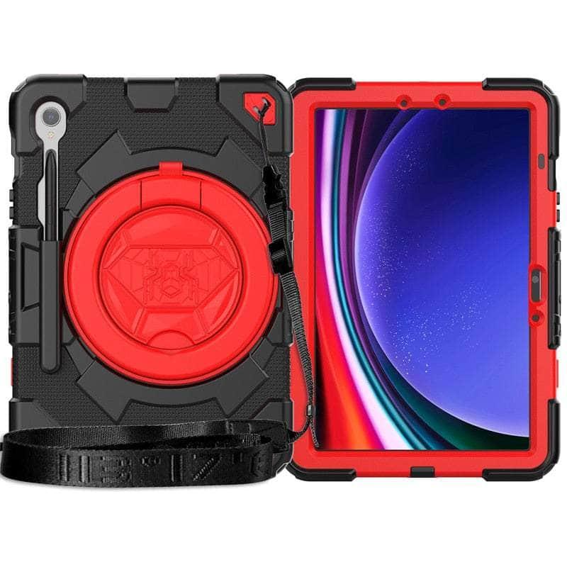 Casebuddy Black-Red / S9 Plus 12.4 inch Galaxy Tab S9 Plus Shockproof Kids Cover