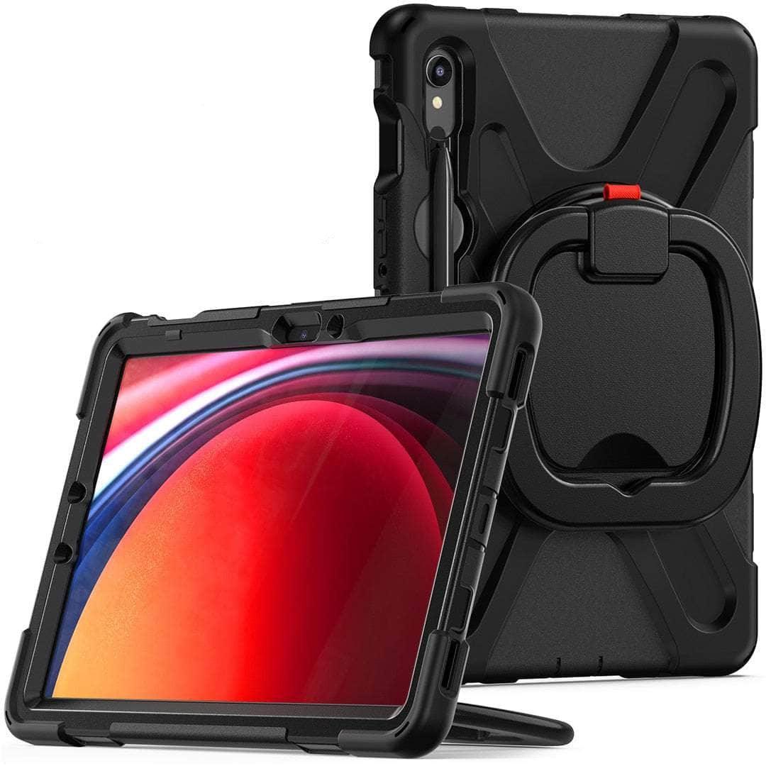 Casebuddy black / Tab S9 11 inch Galaxy Tab S9 Rotating Shockproof Rugged Cover