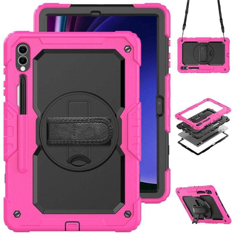 Casebuddy BK-ROS / Tab S9 11 inch Galaxy Tab S9 Shockproof Shoulder Strap Case