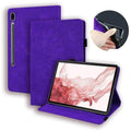 Casebuddy purple-flower / S9 Ultra (14.6 inch) Galaxy Tab S9 Ultra Luxury Vegan Leather Wallet