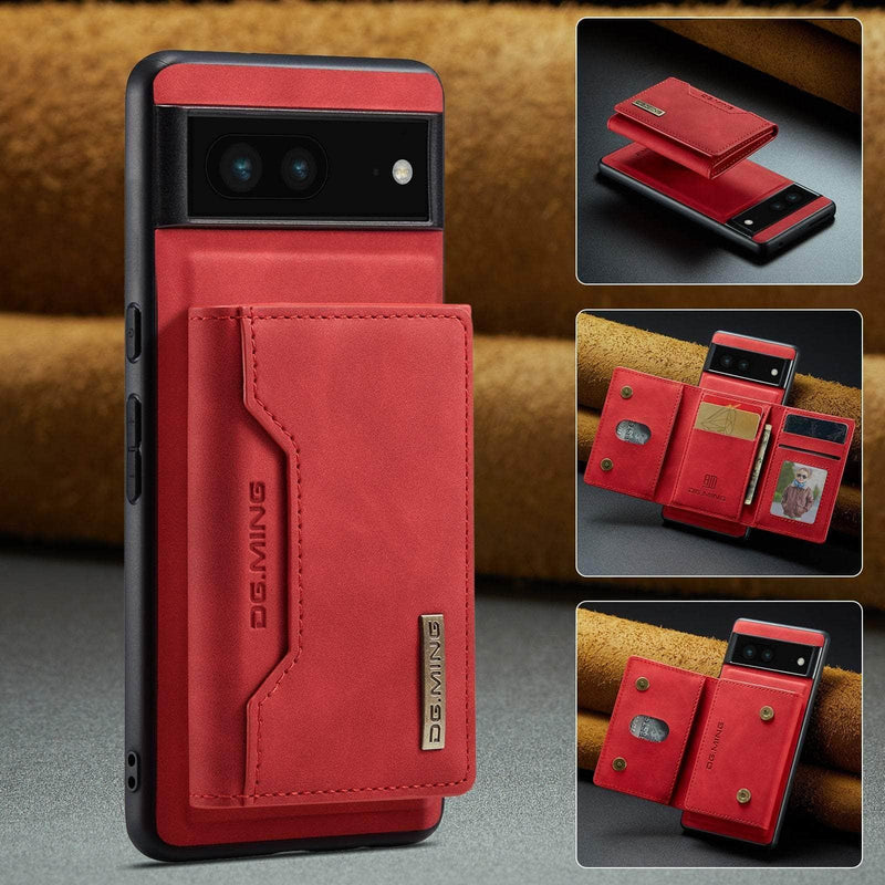 Casebuddy Red / Google Pixel 8 Google Pixel 8 Detachable Leather Wallet Case