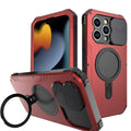 Casebuddy Red / For IPhone 15 Pro Heavy Duty iPhone 15 Pro Ring Stand Holder Case