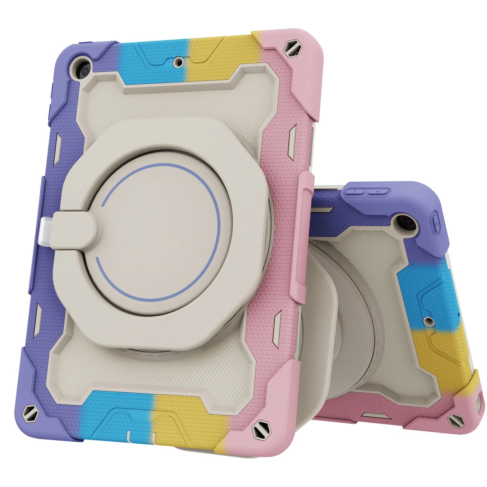 Casebuddy Rainbow Pink / iPad mini 6 iPad Mini 6 Kids Safe Shockproof Rugged Full Protector Case
