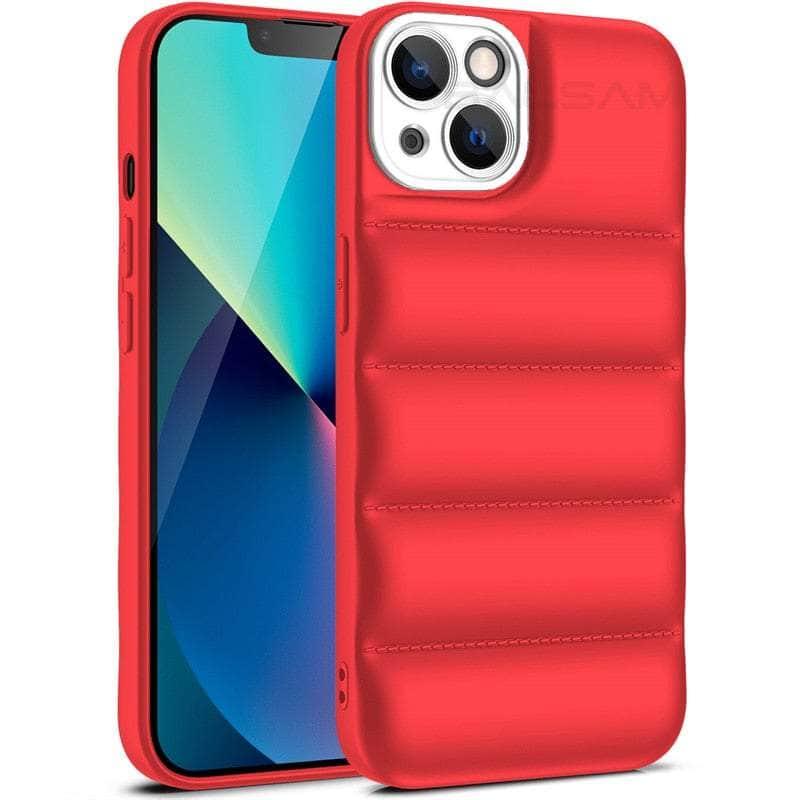 Casebuddy W-Red / For iPhone 15 iPhone 15 Down Jacket Shockproof Cover