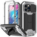 Casebuddy Silver / For iPhone 15 Plus iPhone 15 Plus Full Body Rugged Armor Shockproof Metal Cover
