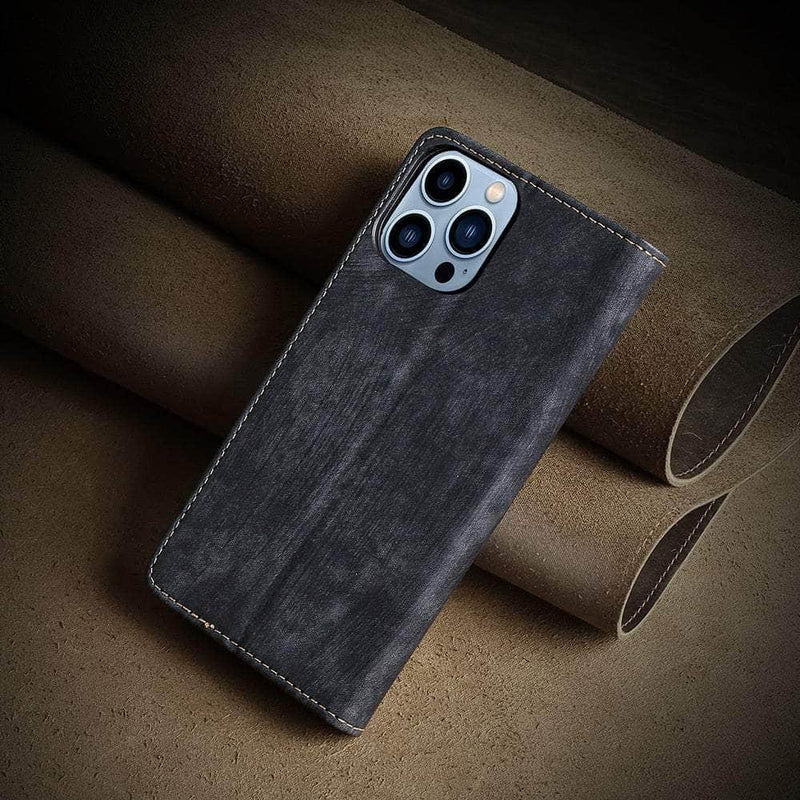 Casebuddy iPhone 15 Plus Luxury Business Vegan Leather Case