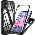 Casebuddy Black / iPhone 15 Pro iPhone 15 Pro 360 Degree Full Body Rugged Case