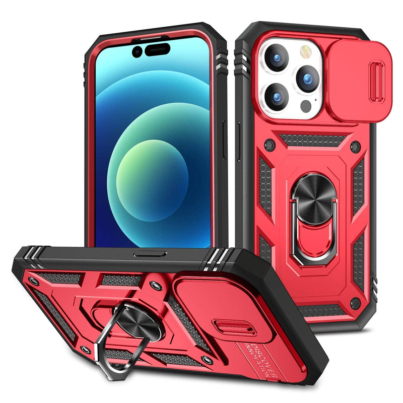 Casebuddy Red / iPhone 15 Pro iPhone 15 Pro Armor Designed Shockproof Rugged Military Case