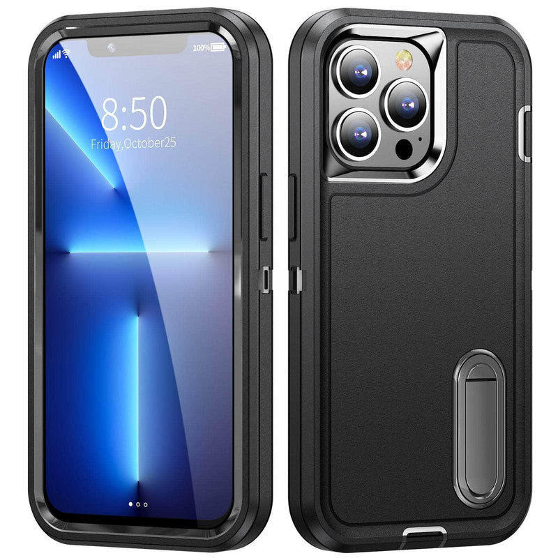 Casebuddy Black-Black / For iPhone 15 Pro iPhone 15 Pro Heavy Armor Shockproof Defend Case