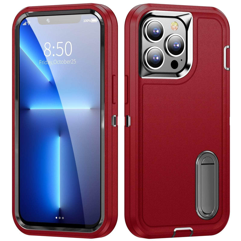 Casebuddy Red-Black / For iPhone 15 Pro iPhone 15 Pro Heavy Armor Shockproof Defend Case