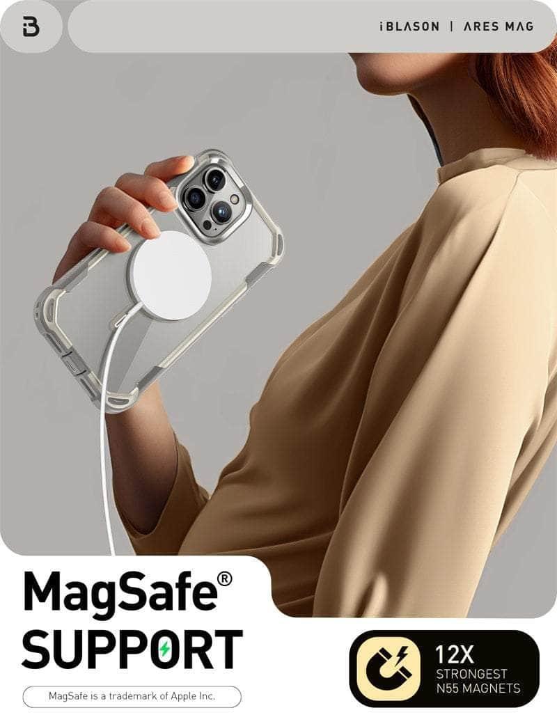 Casebuddy iPhone 15 Pro I-BLASON AresMag Shockproof MagSafe Case