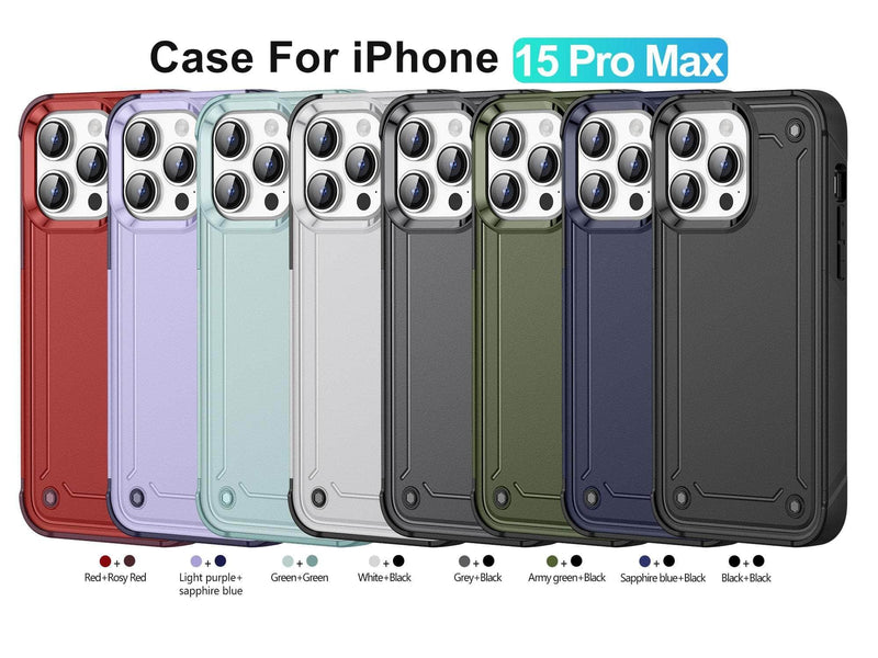 Casebuddy iPhone 15 Pro Shockproof Hard Plastic TPU Bumper