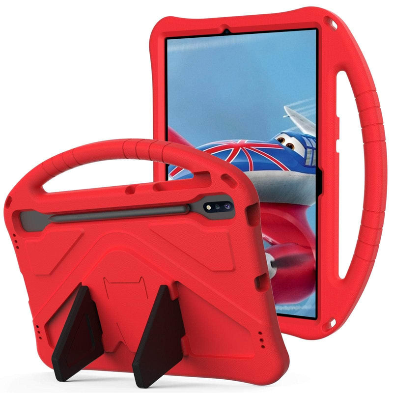 Casebuddy Red / S9 Plus SM-X810 816B Kids EVA Case Galaxy Tab S9 Plus Handholder