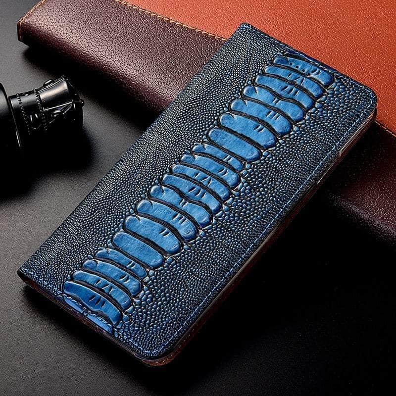 Casebuddy Blue / For A14 Luxury Galaxy A14 Genuine Leather Flip Case