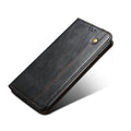 Casebuddy Black / A14 5G Luxury Galaxy A14 Vegan Leather Magnet Book