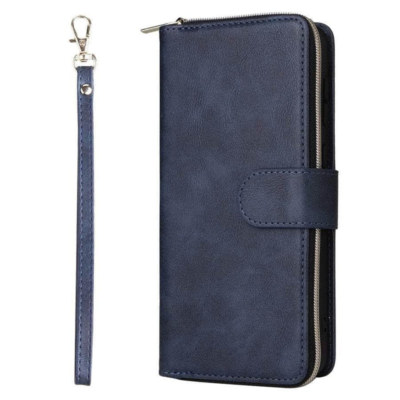 Casebuddy Blue / Galaxy A14 Luxury Galaxy A14 Wallet 9-Card Leather Case