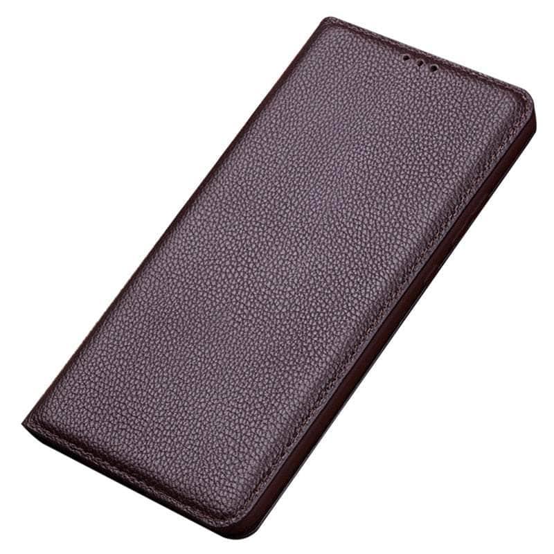 Casebuddy Luxury Real Leather iPhone 15 Pro Wallet Case