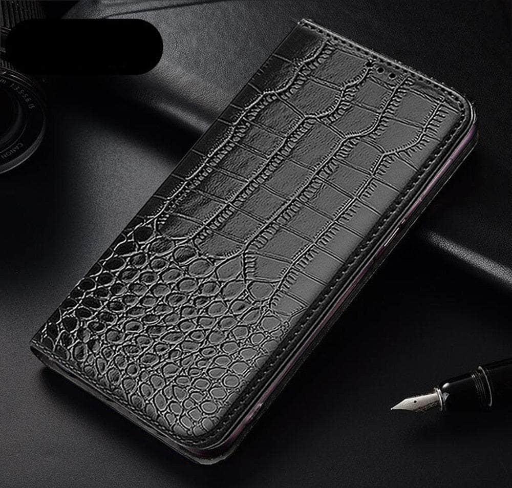 Casebuddy JZ Black / For Galaxy A34 5G Luxury Vegan Leather Galaxy A34 Wallet Case