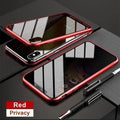 Casebuddy Red / For iphone 15Pro Max Magnetic Tempered iPhone 15 Pro Max Glass Privacy Case