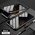Casebuddy Black / For iphone 15Pro Max Magnetic Tempered iPhone 15 Pro Max Glass Privacy Case