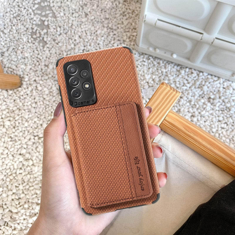 Casebuddy Brown / for Galaxy A14 5G Magnetic Wallet Galaxy A14 Card Holder Cover