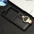 Casebuddy Black / For Galaxy Z Flip 5 Metal Ring Galaxy Z Flip 5 Wristband Case