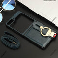 Casebuddy Blue Add Strap / For Galaxy Z Flip 5 Metal Ring Galaxy Z Flip 5 Wristband Case