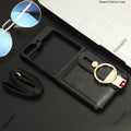 Casebuddy Black add  Strap / For Galaxy Z Flip 5 Metal Ring Galaxy Z Flip 5 Wristband Case