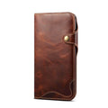 Casebuddy Auburn / For iPhone 15 Real Leather iPhone 15 Vintage Card Case