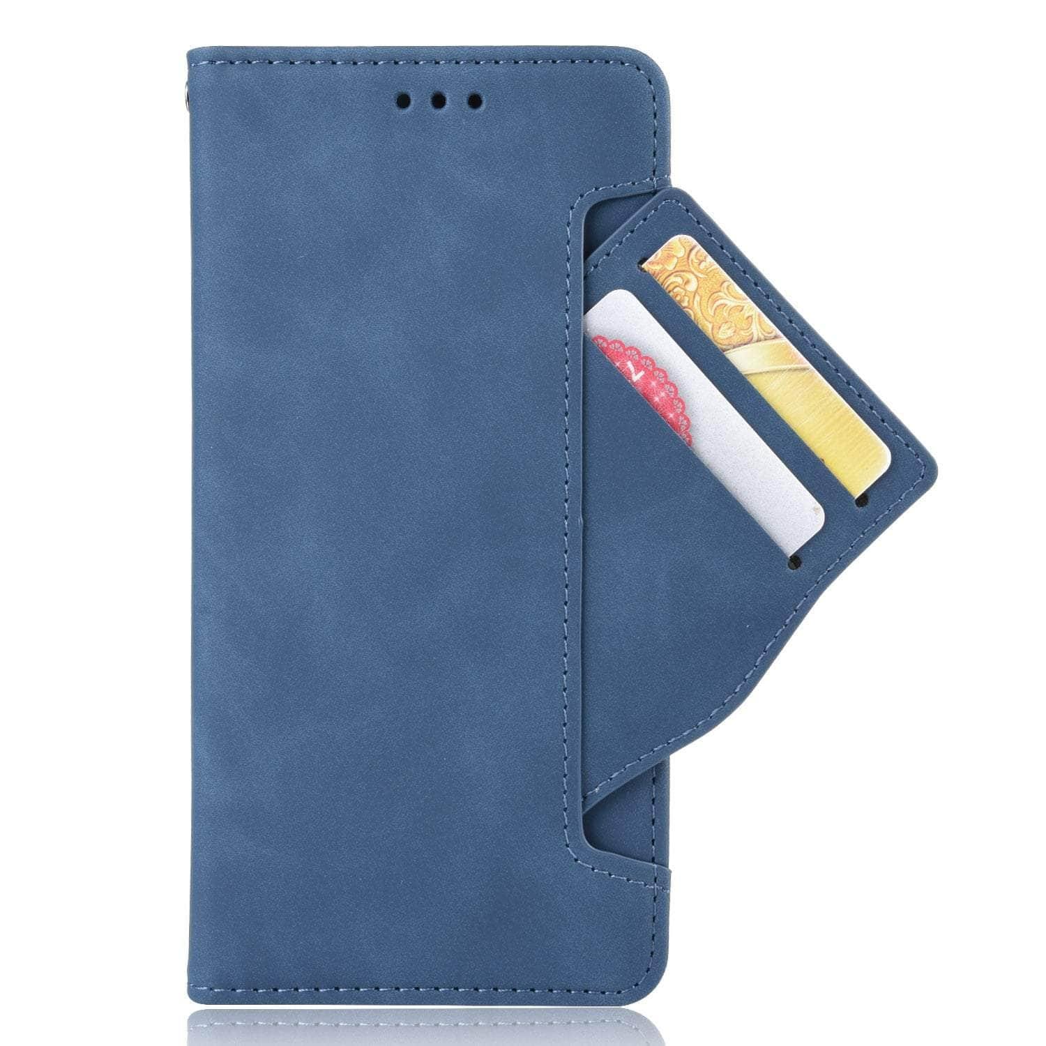 Casebuddy Blue / Samsung Z Fold 4 Vegan Leather Galaxy Z Fold 4 Pen Slot Case