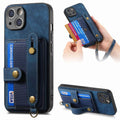 Casebuddy Blue / for iPhone 15Pro Max Vegan Leather iPhone 15 Pro Max Wallet Case