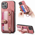Casebuddy Pink / for iPhone 15 Vegan Leather iPhone 15 Wallet Case
