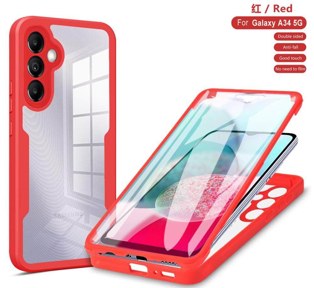 Casebuddy Galaxy A14 5G / Red Galaxy A14 Full Body Protection Rugged Case