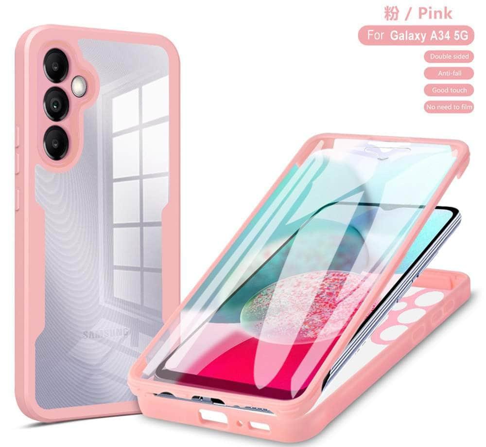Casebuddy Galaxy A14 5G / Pink Galaxy A14 Full Body Protection Rugged Case